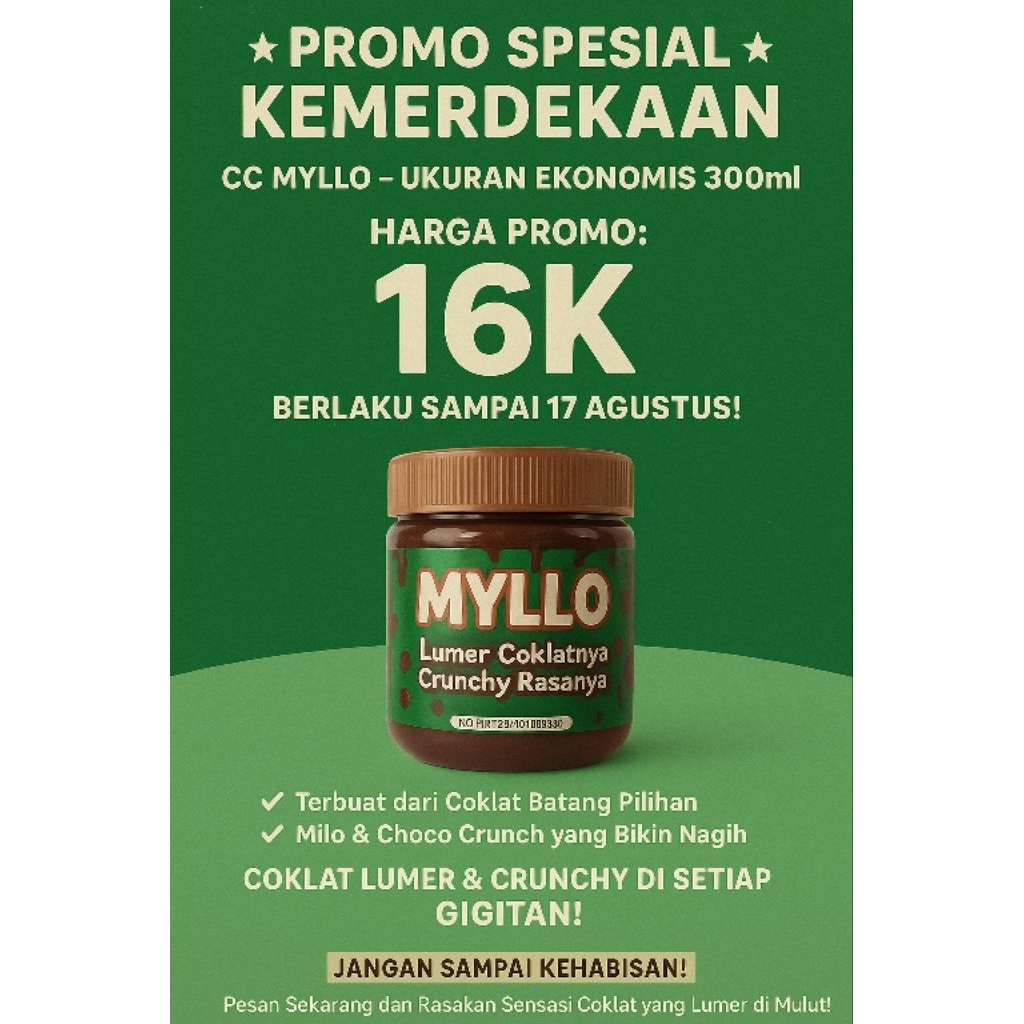 

Choco Myllo Crunchy 300ml By Moms Nanfidzha Camilan Cokelat Renyah Lumer Snack Manis Kekinian