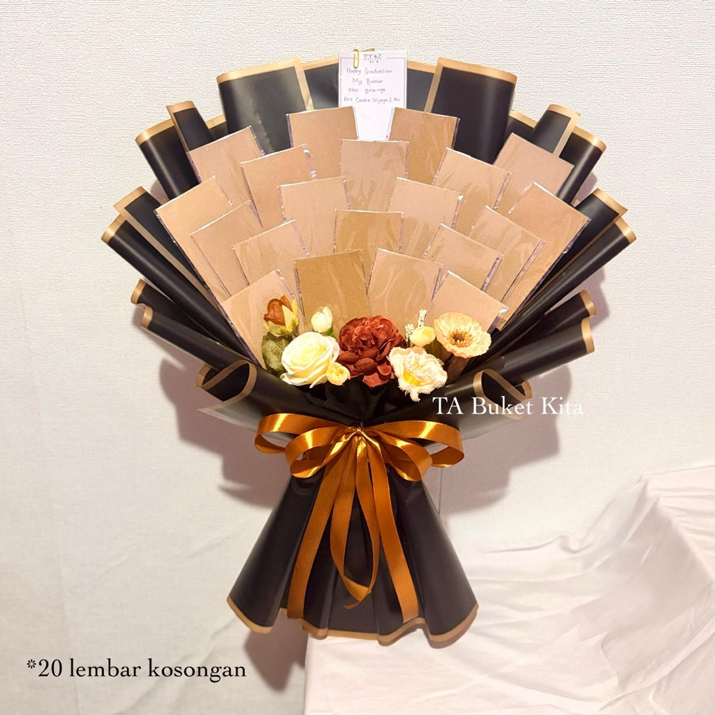 (20-30 lembar) Buket Uang Kosongan Makassar | TA Buket Kita | tabuketkita