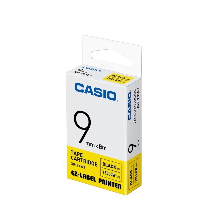 

Casio XR-9 mm YELLOW Label Tape Panjang 8 meter dengan Tulisan Hitam, Kompatibel Semua Model Casio