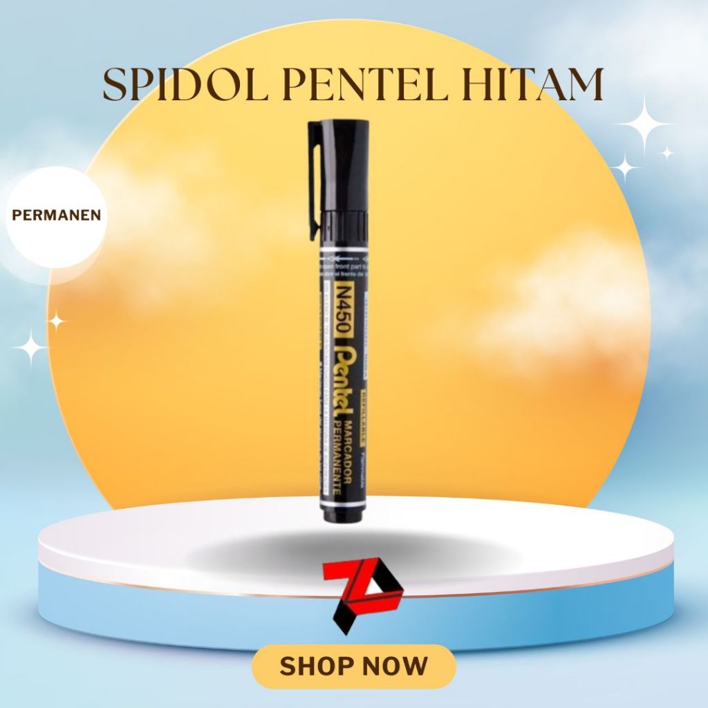 

Pentel Spidol N450 Permanent Hitam - Spidol Pentel (SATUAN)