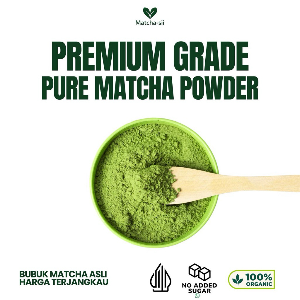 

MATCHASII Premium Grade Pure Japanese Matcha 100% Asli – Bubuk Matcha Hijau untuk Matcha Latte, Frappe & Minuman Premium by Matchasii | 250gram 500gram 1kg