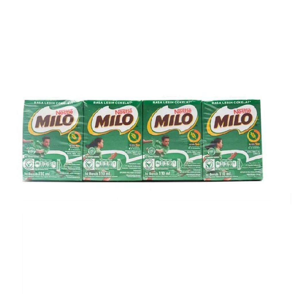 

MILO Activ-go UHT 4pcs x 110ML Minuman Susu, Malt, Cokelat