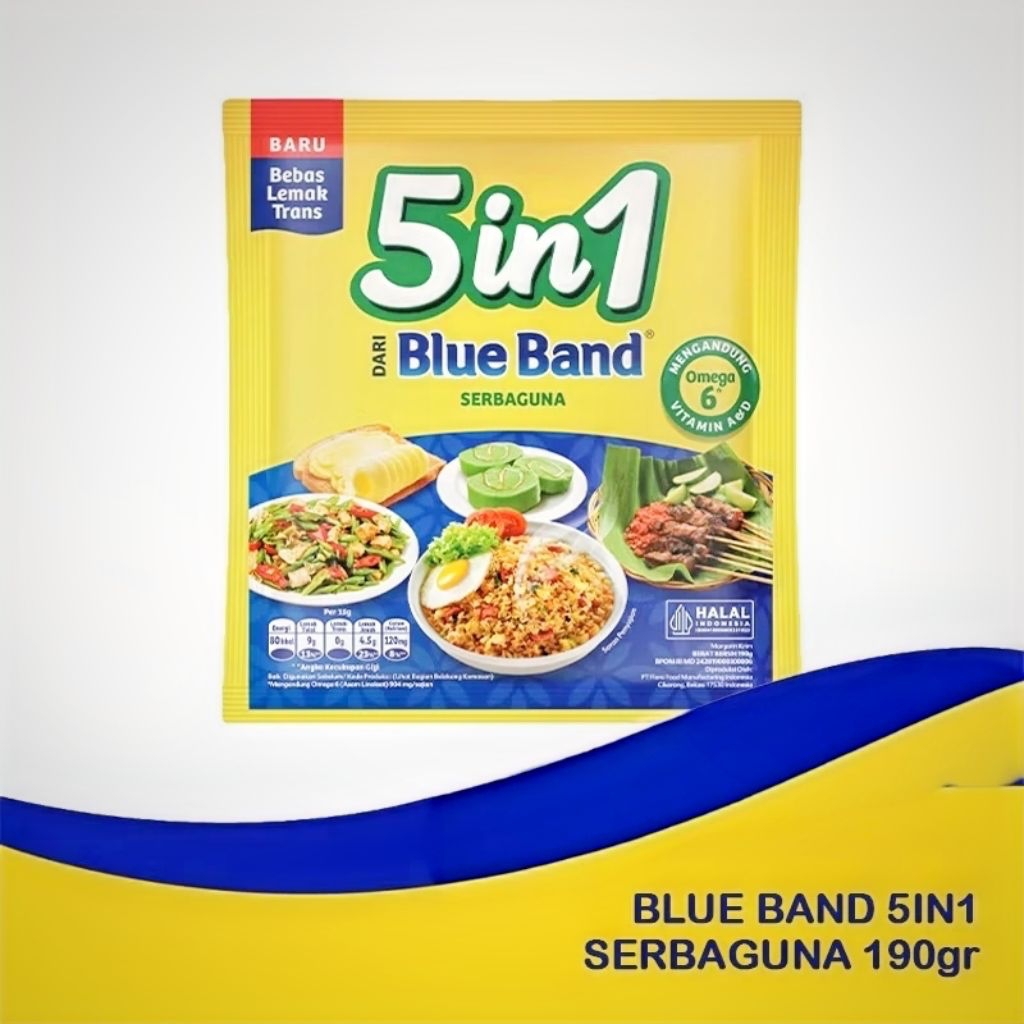 

Blue Band 5in1 Serbaguna bebas lemak Trans 190 gr