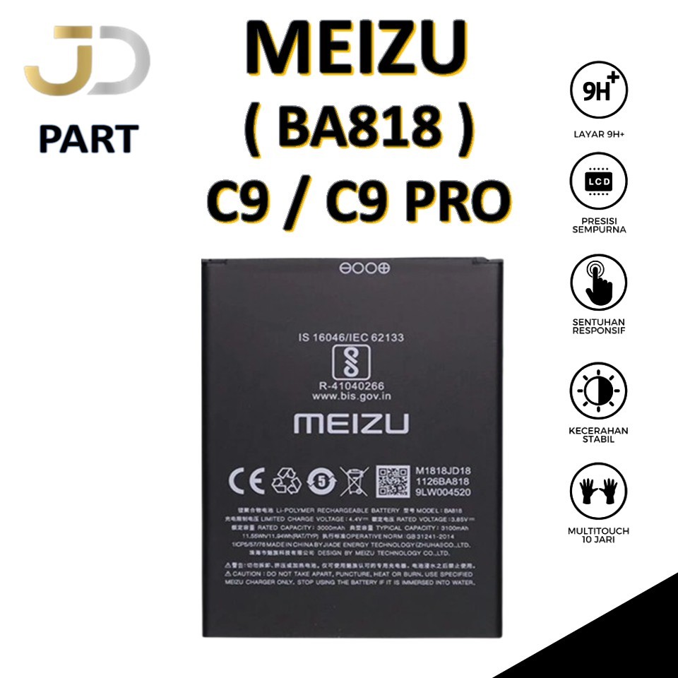 BATERAI MEIZU ( BA818 ) C9 / C9PRO Batrei Batrai Baterai ORIGINAL 100%