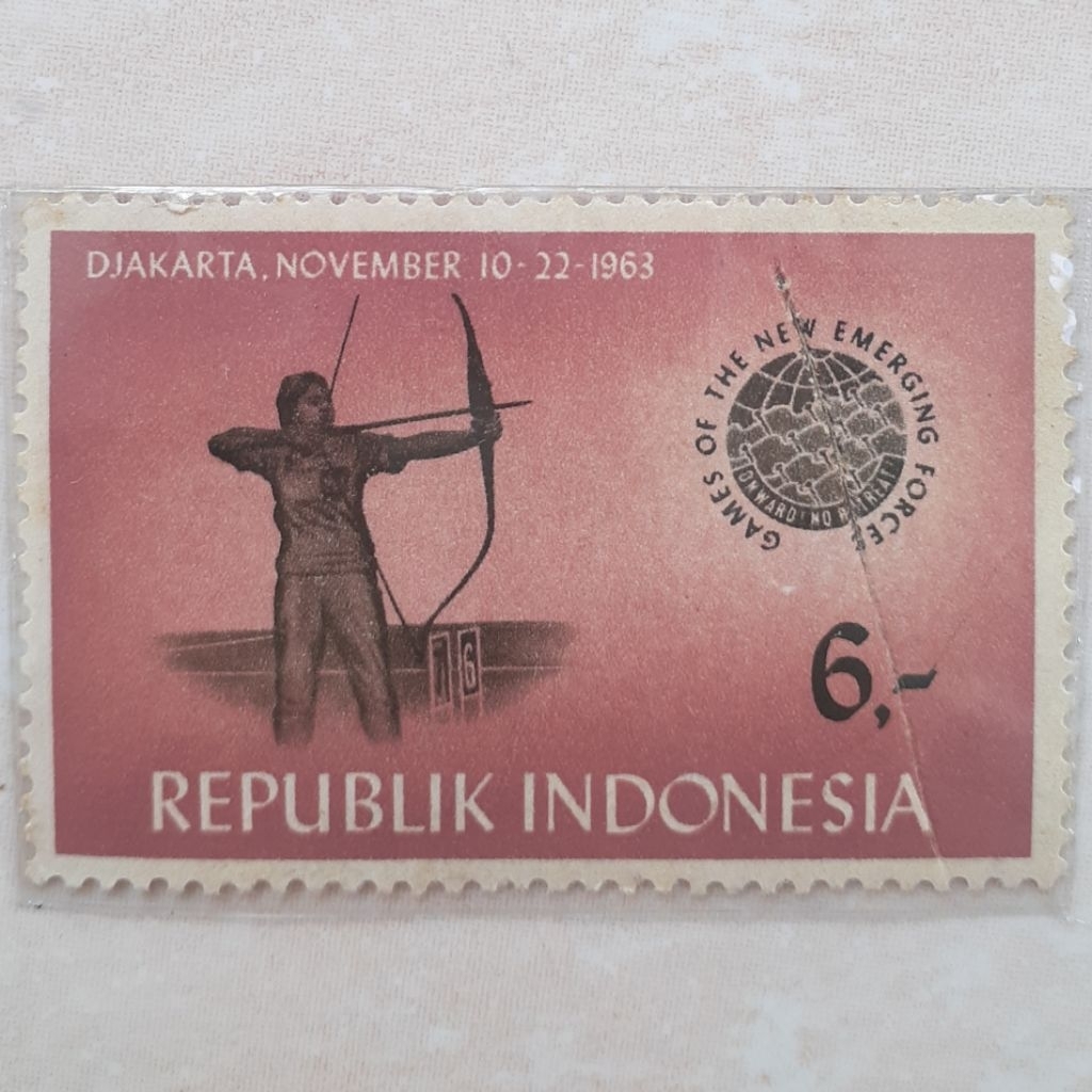 

(ID2) Perangko Indonesia Ganefo (Rp 6) Tahun 1963
