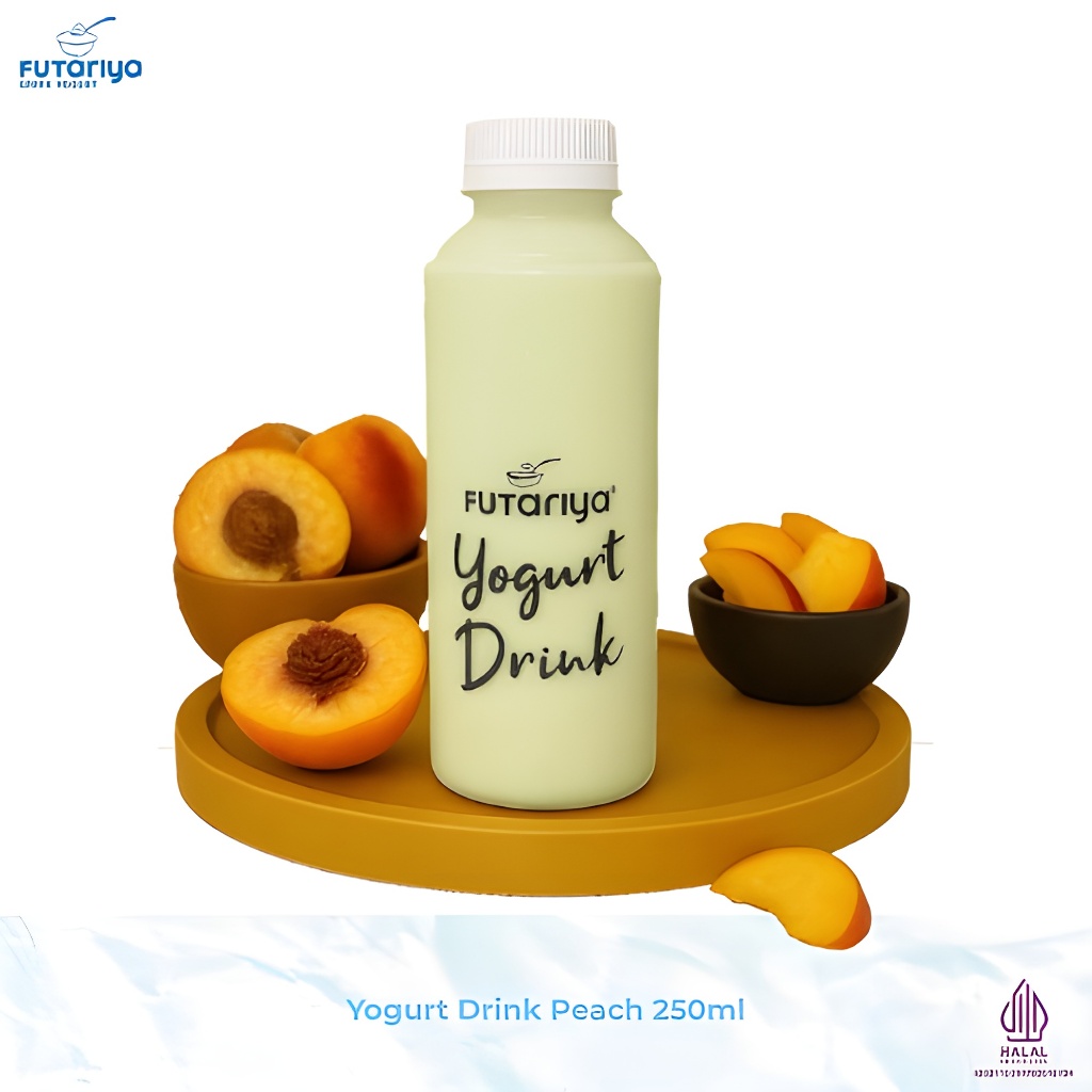 

FUTARIYA Yogurt Drink Peach 250ml - Live Active Probiotics Yogurt, Low Calorie