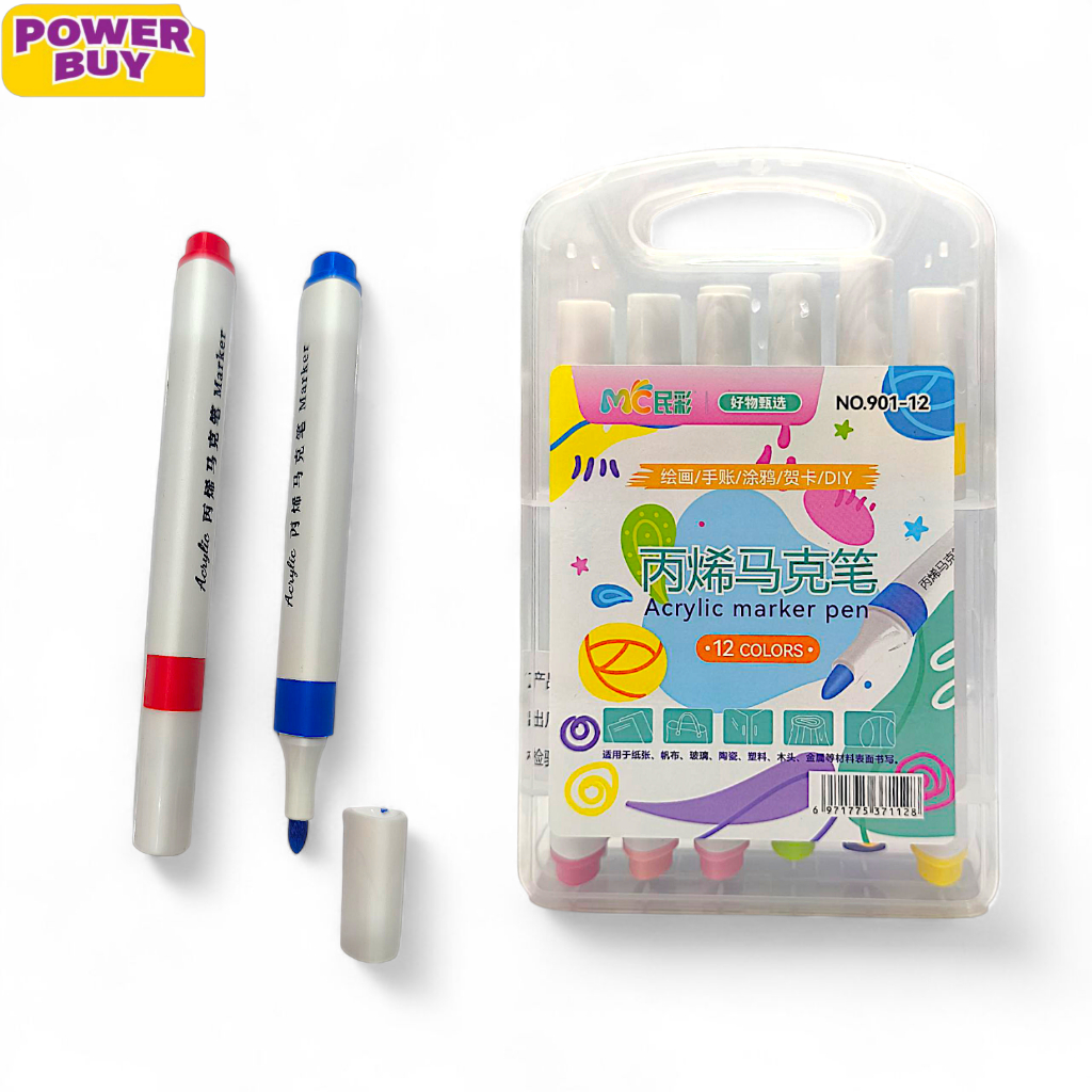 

Spidol akrilik 12 Warna Murah - Acrylic Pen Marker untuk DIY Termurah