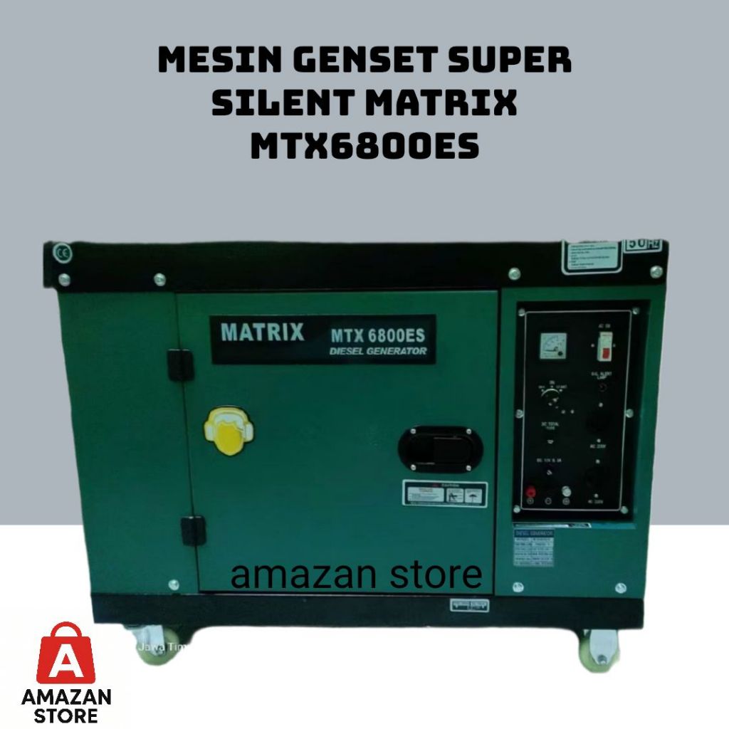 Genset Super Silent Matrix MTX 6800ES ( 5000 Watt, 1 Phase ) - 5000 Watt