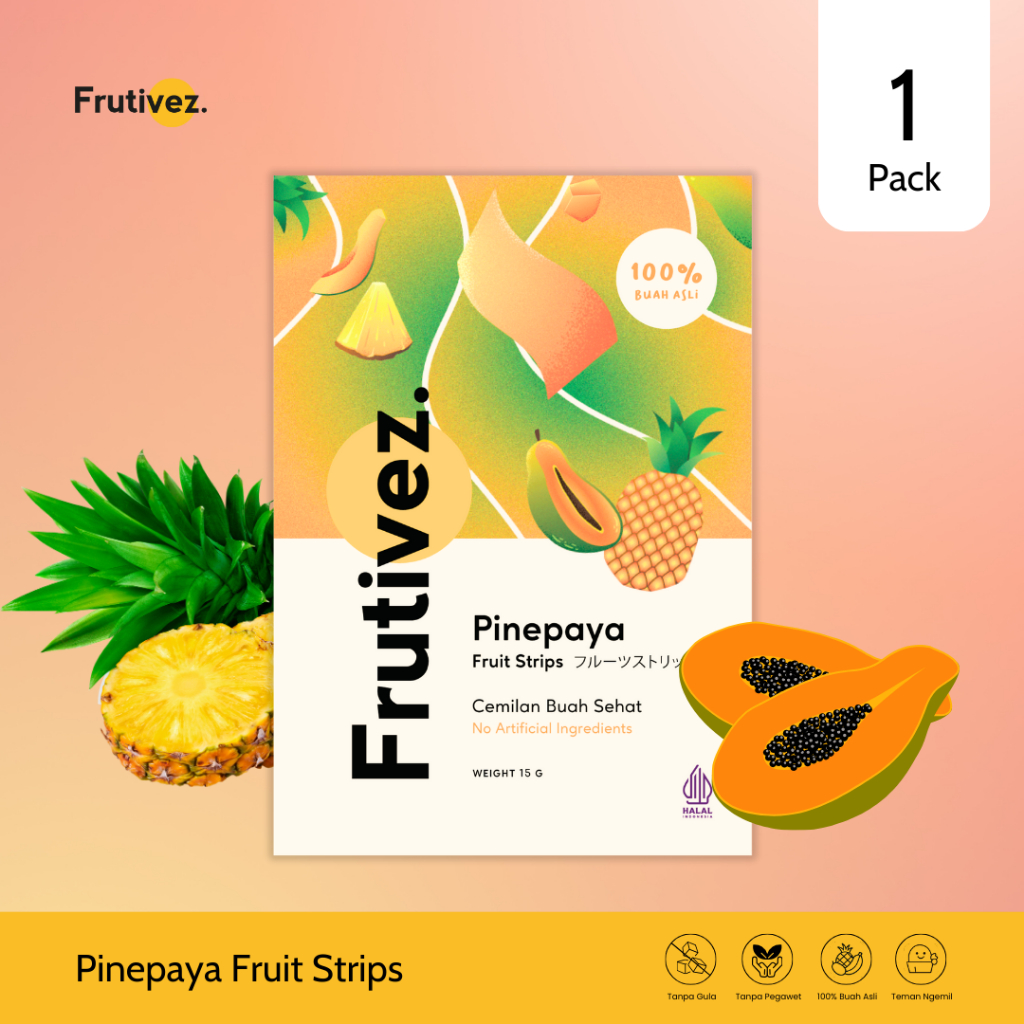 

Frutivez - Pinepaya Fruit Strips - 100% Buah Asli