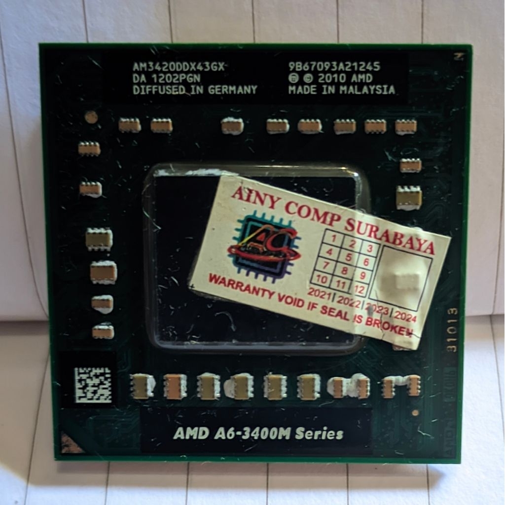 Prosesor processor AMD A6 3400M untuk  Laptop