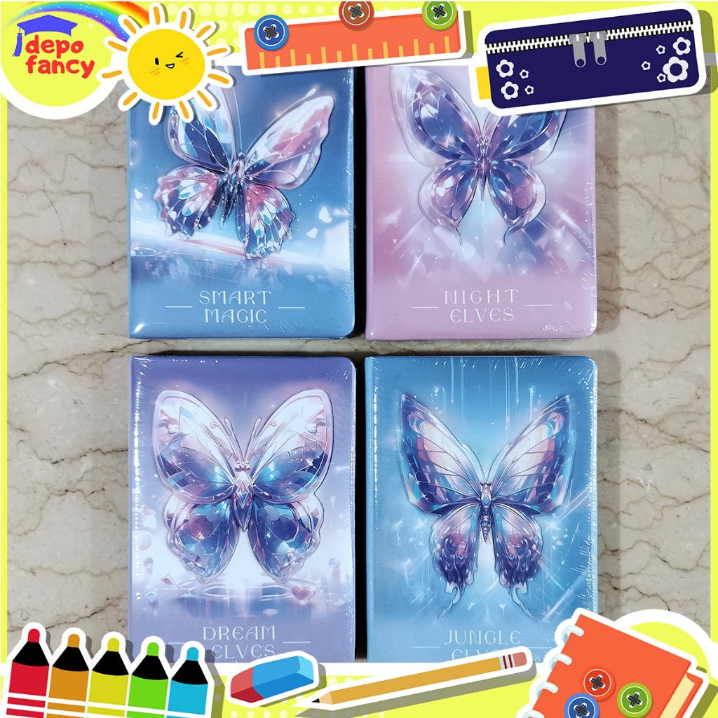 

Buku / Diary 3762-16 Butterfly (12,5 x 8 x 2 cm) / Agenda / Catatan Harian / Book / Jurnal