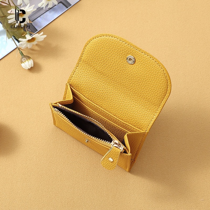 Forever Young CY1098 Mini Wallet Dompet Uang Kecil Wanita Bahan PU Tebal Kulit Jeruk Minimalis