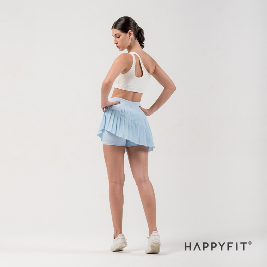 Pleated Tennis Skirt, Rok Tenis Padel Olahraga Preloved (LIKE NEW) Happyfit - BLUE