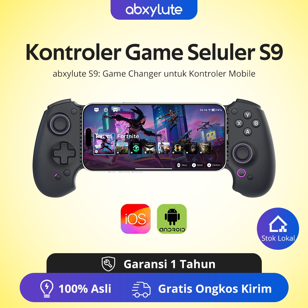 abxylute S9 Gamepad Mobile Gaming Controller Type C Gamepad Phone Controller Android Phone Tablet Ma