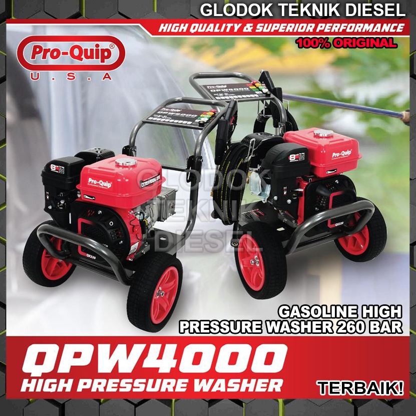 Proquip Jet Cleaner High Pressure Washer 260 BAR QPW 4000 Mesin Cuci Steam Clean Motor & Mobil Gasol