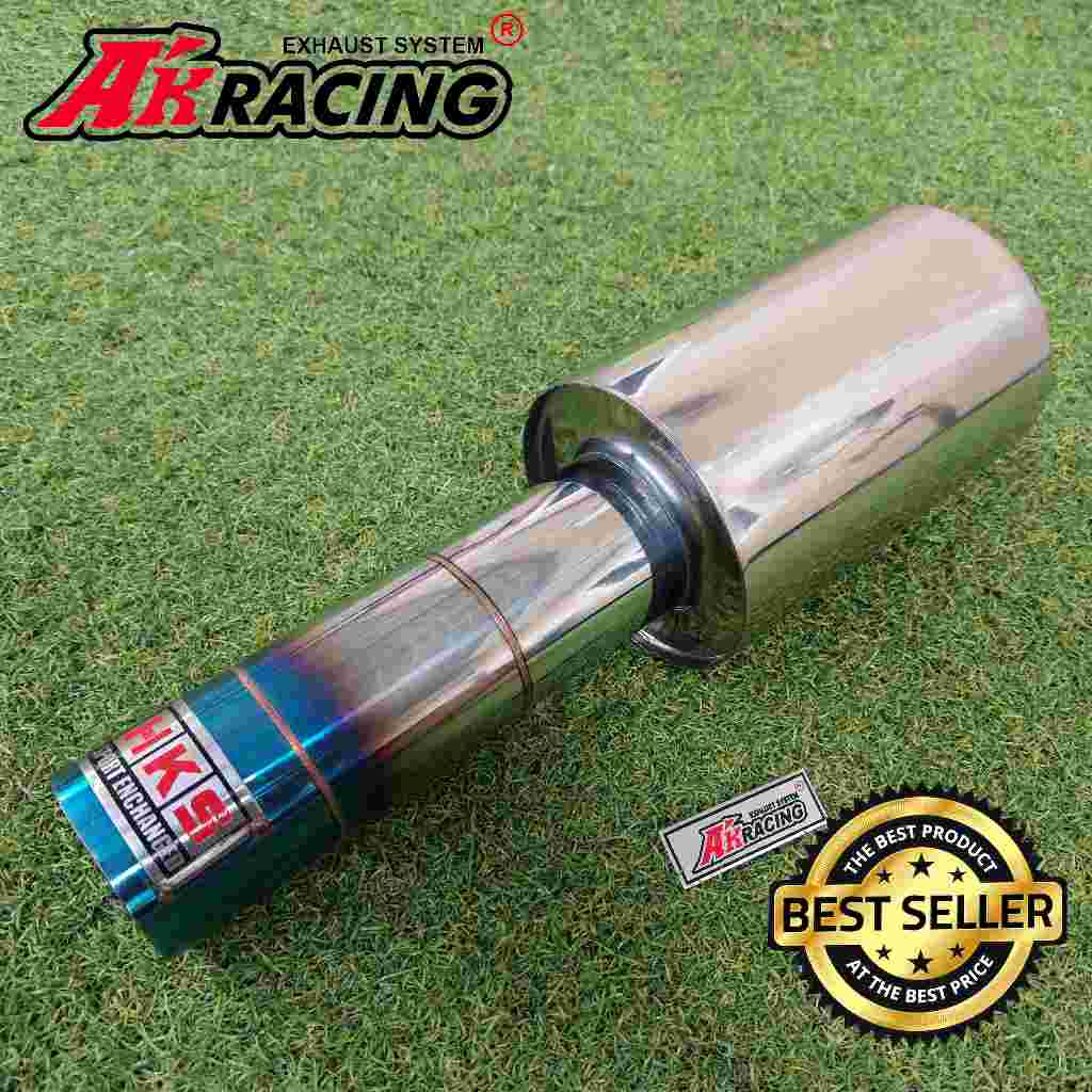 Knalpot mobil bass gahar HKS biru