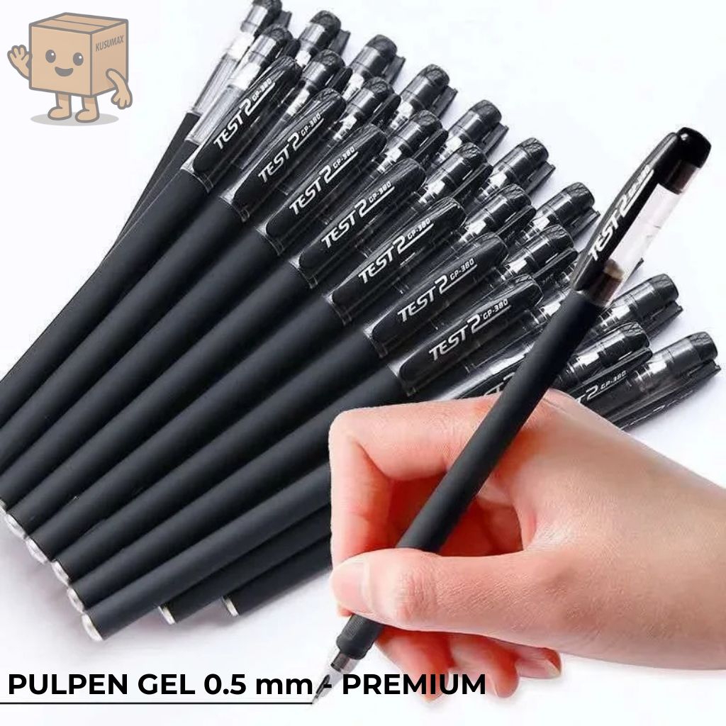 

Pulpen Gel TEST 2 0.5mm - Hitam, Biru, Merah Halus Anti Macet