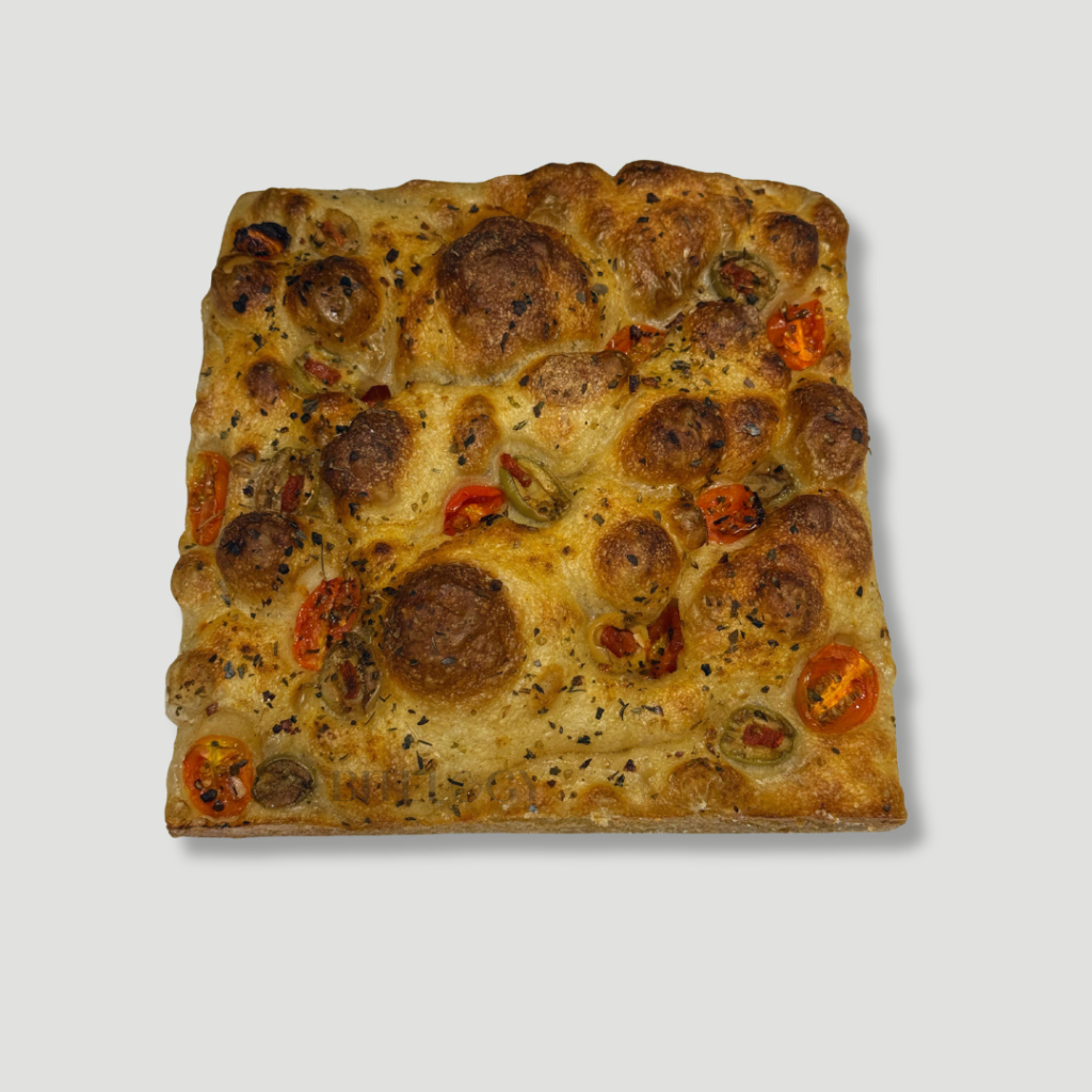 

Focaccia Cherry Tomato Olive & Herb (23x23cm)
