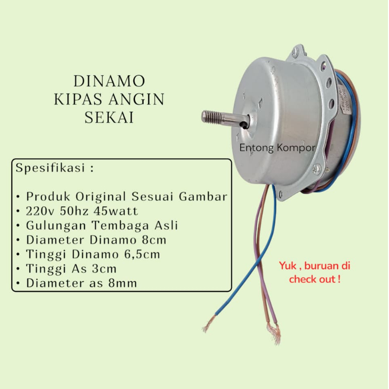 DINAMO KIPAS ANGIN EXHAUST FAN HEXOS 12 INCH TERMURAH