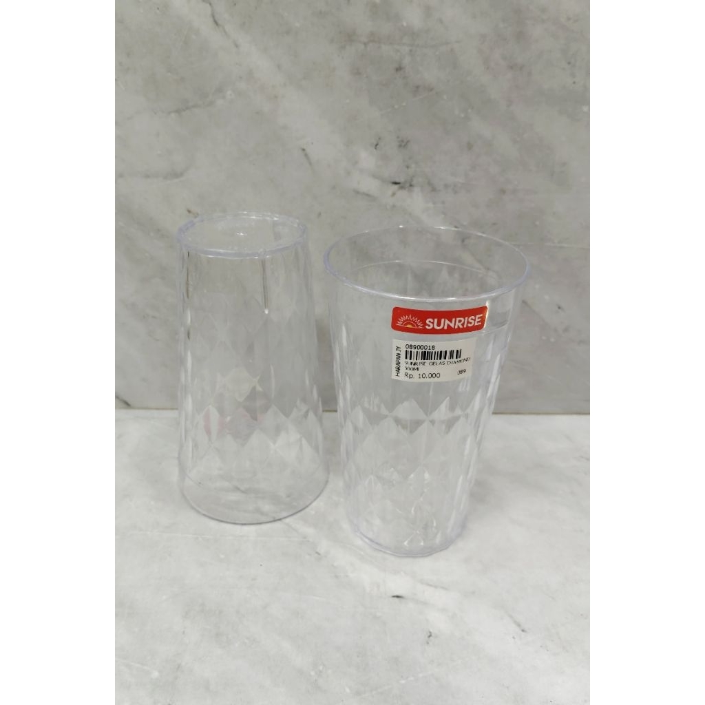 GELAS AKRILIK CRYSTAL SUNRISE / GELAS TEH / GELAS JUS - SUNRISE