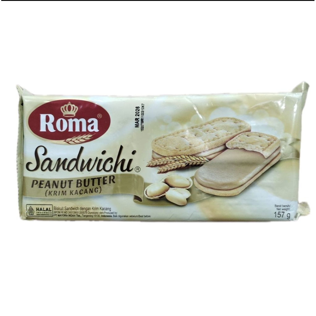 

Biskuit Sandwich / Sandwichi Kacang 157gr - Roma
