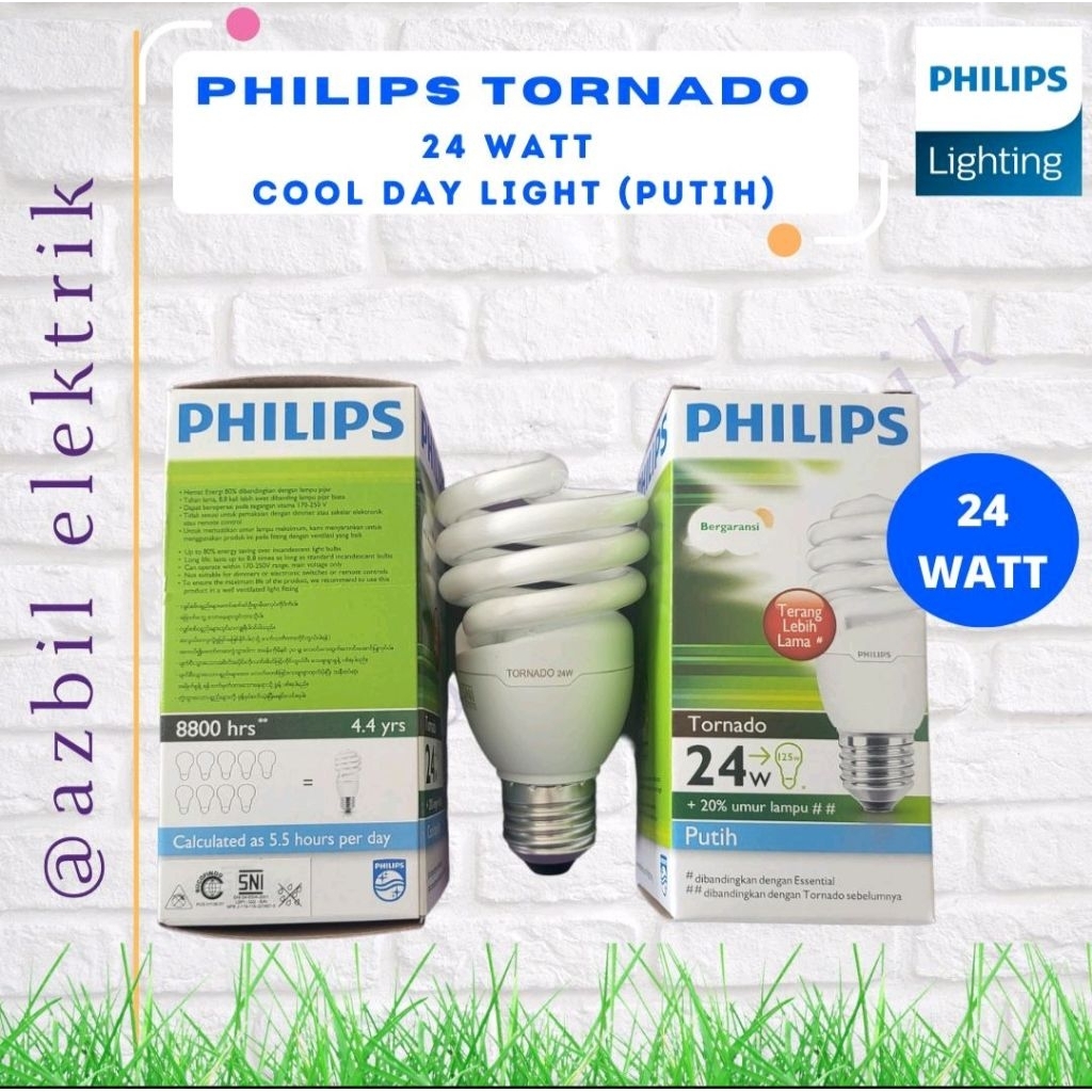 Lampu Philips Tornado 24 Watt E27 Putih