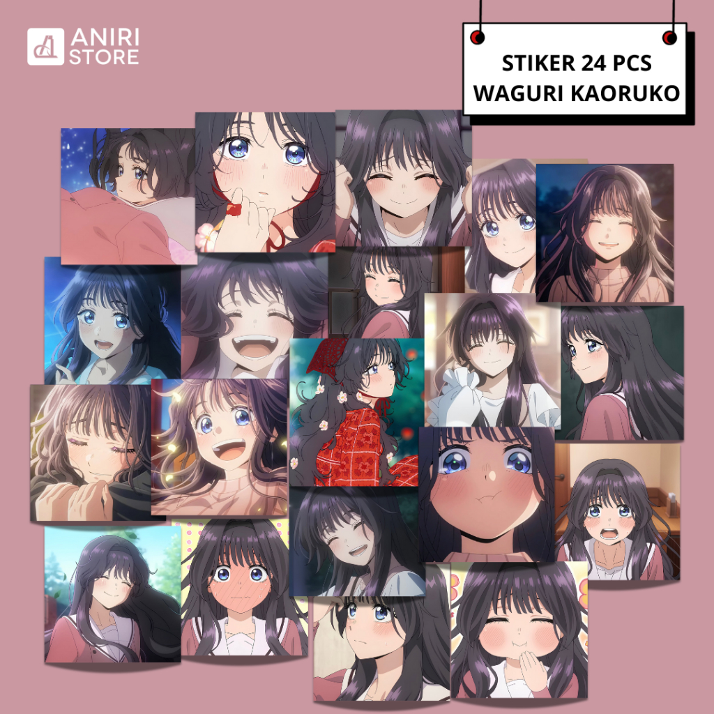 

Stiker Waguri Kaoruko Anime Kaoru Hana wa Rin to Saku 24 Pcs