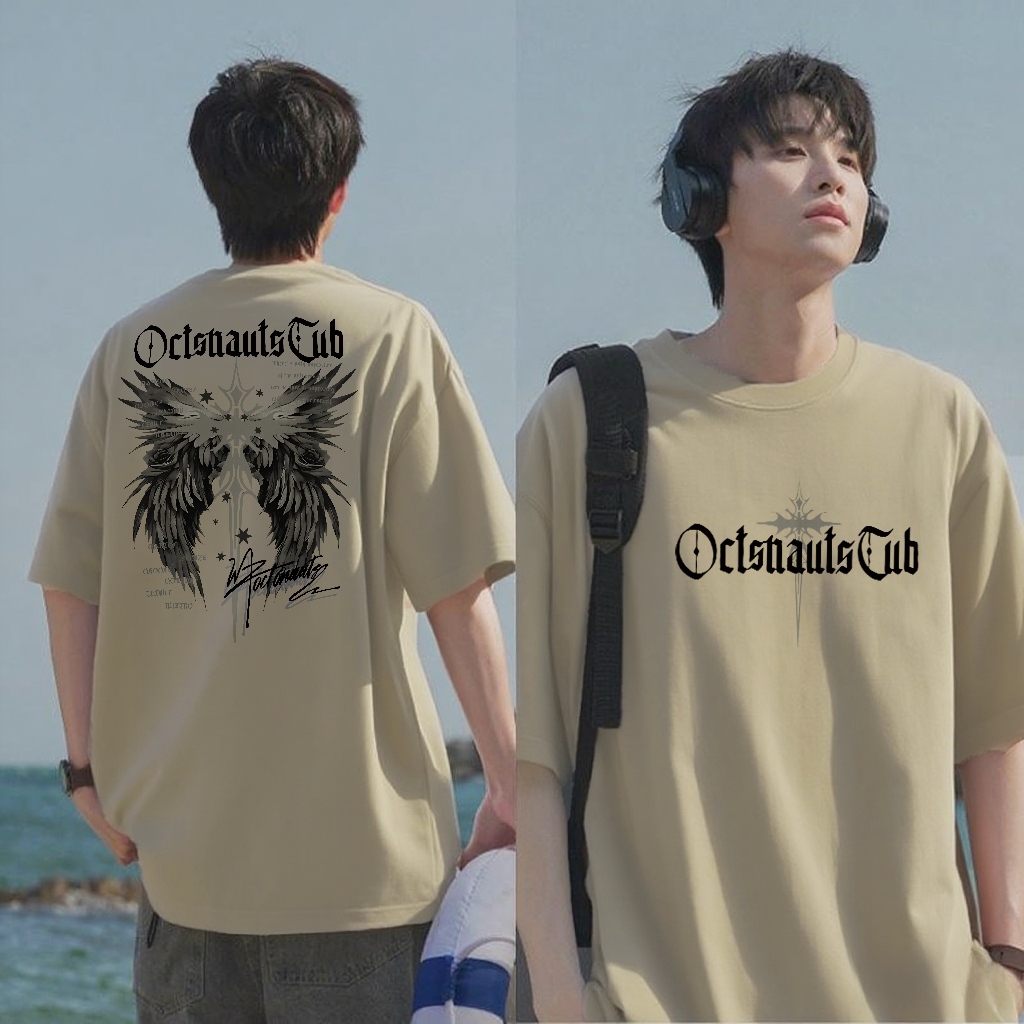 PUERTO Tshirt Oversize Baju Kaos Pria Distro Original 100% Tebal Sayap Cahaya Bintang Amerika Kaos P