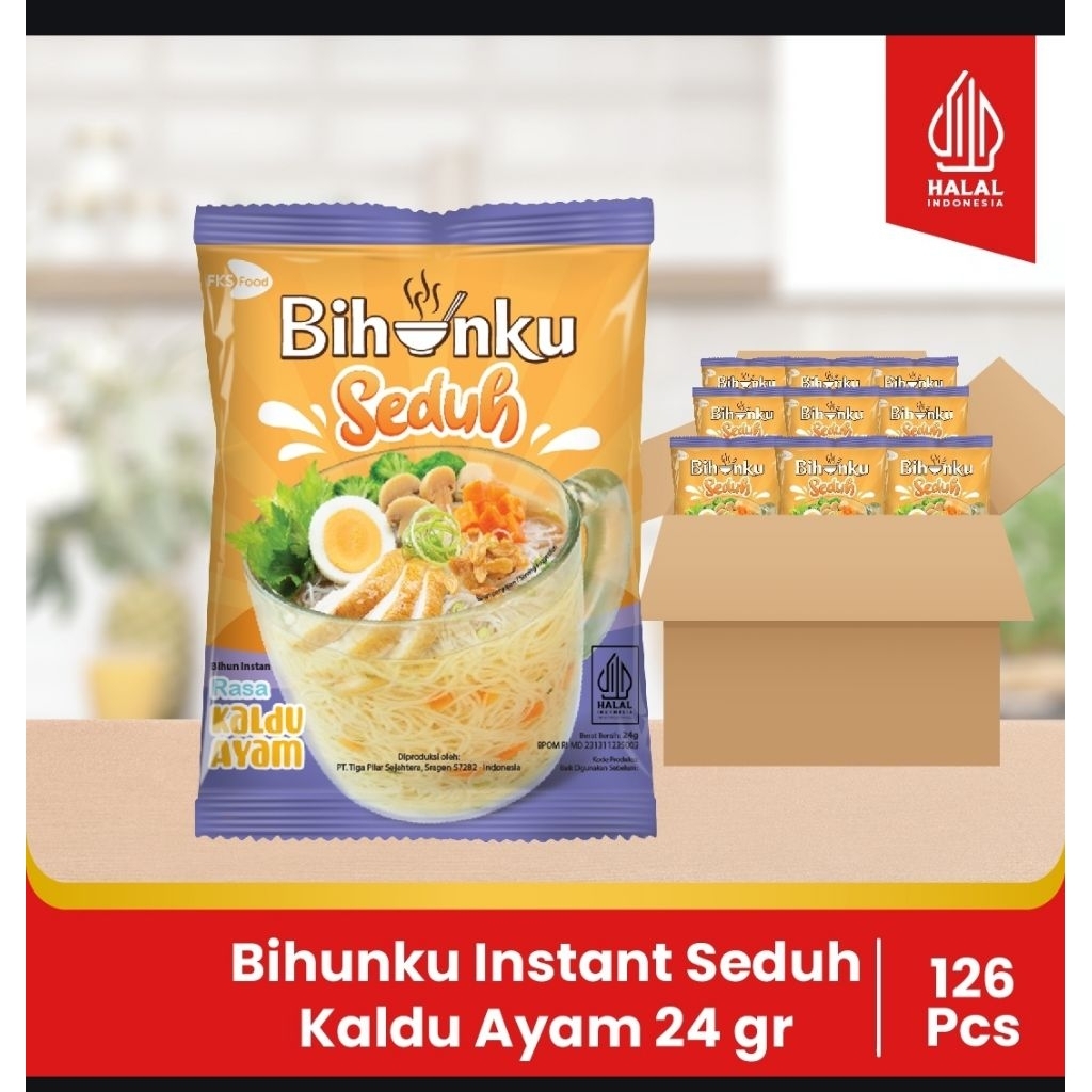 

Bihunku Instant - Seduh Kaldu ayam - 1 Karton - 120 Pcs - 24g