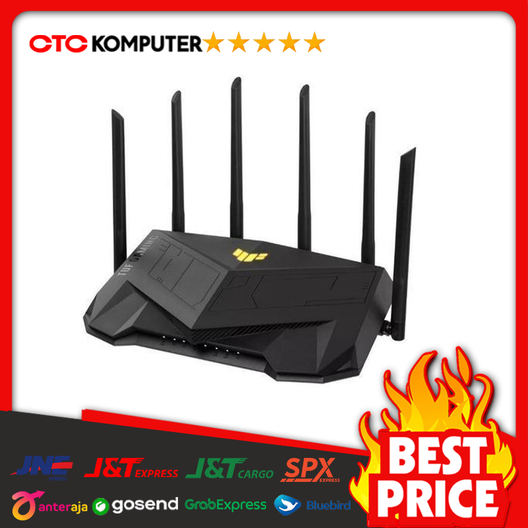 ASUS Router TUF Gaming AX6000 Dual Band WiFi 6 - Extendable Gaming Router