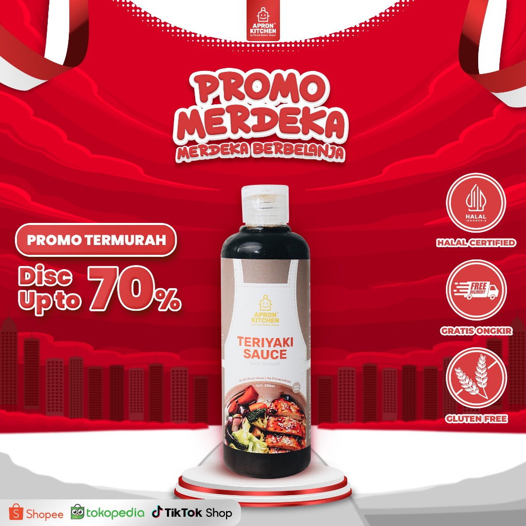 

Apron Kitchen Teriyaki Saus Bumbu Masak 250ml