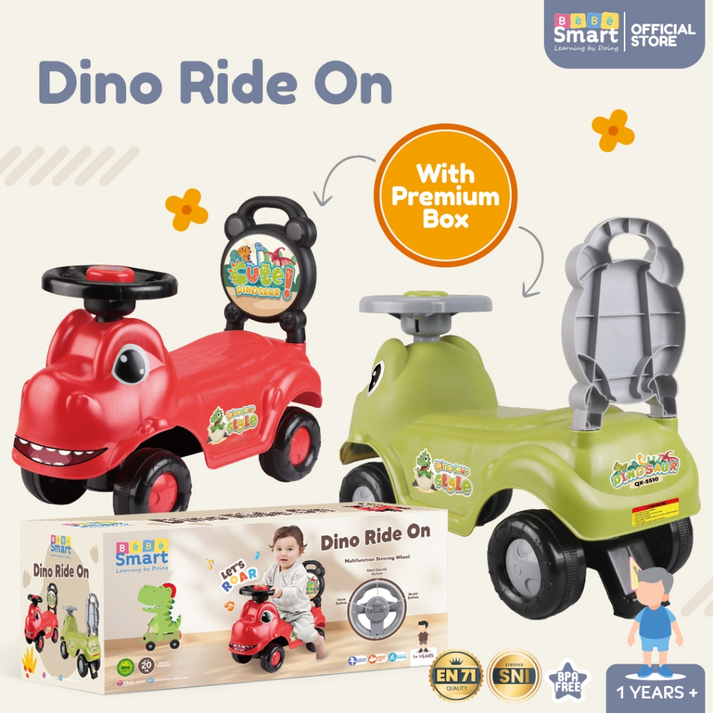 Mobil Anak Bisa Dinaiki | BEBE SMART Dino Ride On | Mainan Anak | Mobil Mobilan | Mainan Mobil Musik