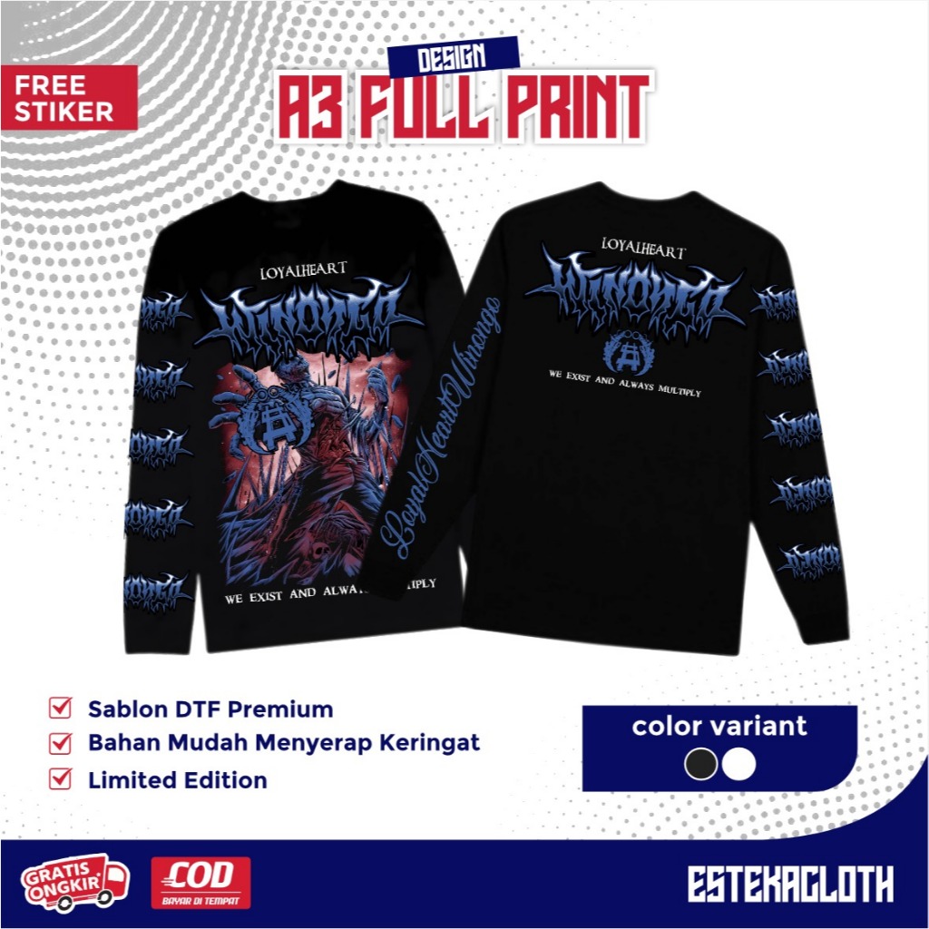 KAOS LENGAN PANJANG PSHW LOYALHEART WE EXIST AND ALWAYS MULTIPLY  - KAOS LENGAN TANGAN PANJANG PSHW 