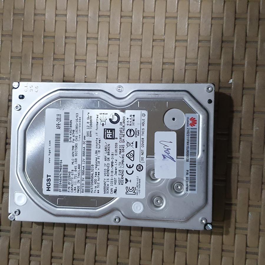 Hardisk 6 Tb SAS HGST 12GBPS 3.5 inci 7200RPM Centinel 100 Persen