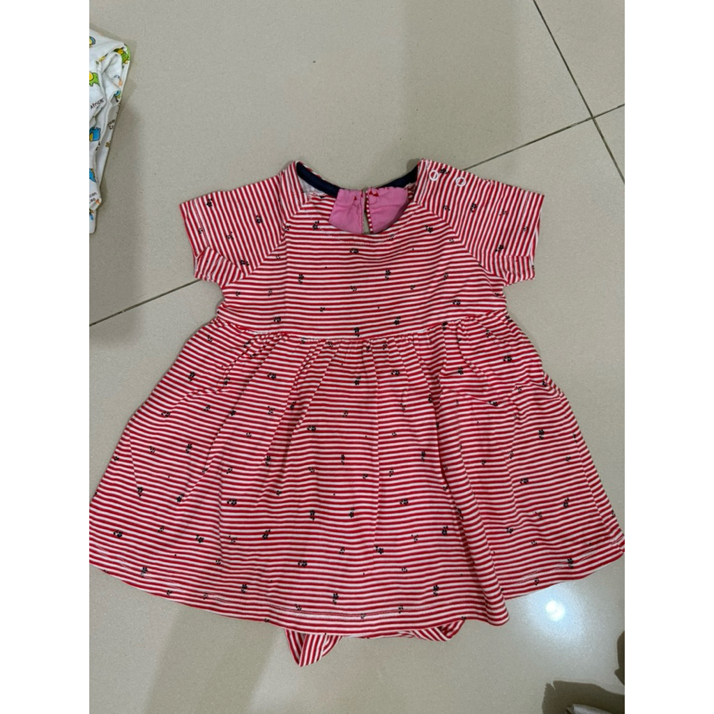 Dress perempuan babyborn/dress bayi/baju terusan bayi preloved mothercare