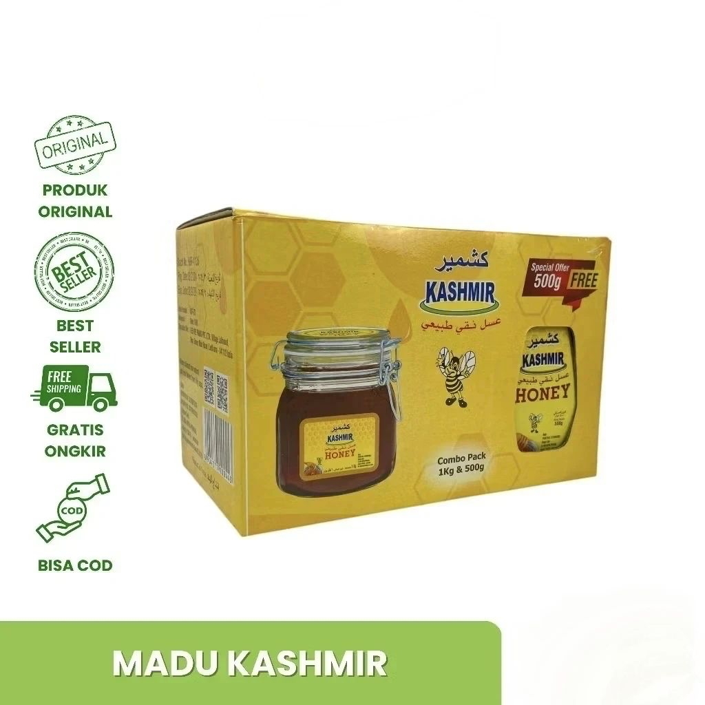 

MADU KASHMIR KHASMIR ASLI MURNI COMBO PACK 1 KG FREE 500 G