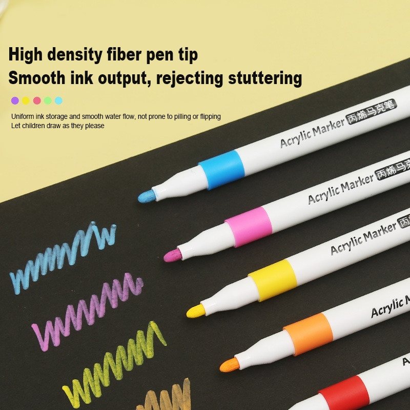 

12/24/36 /48/60/80colors Acrylic Marker, Stackable Acrylic Marker For Painting Diy Graffiti Brushes