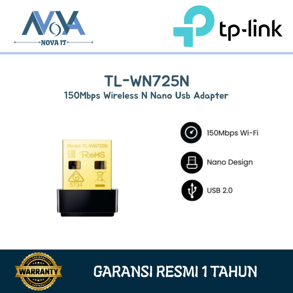 TP-LINK TL-WN725N WN725 TP LINK 725 Nano USB Wireless Adapter 150Mbps