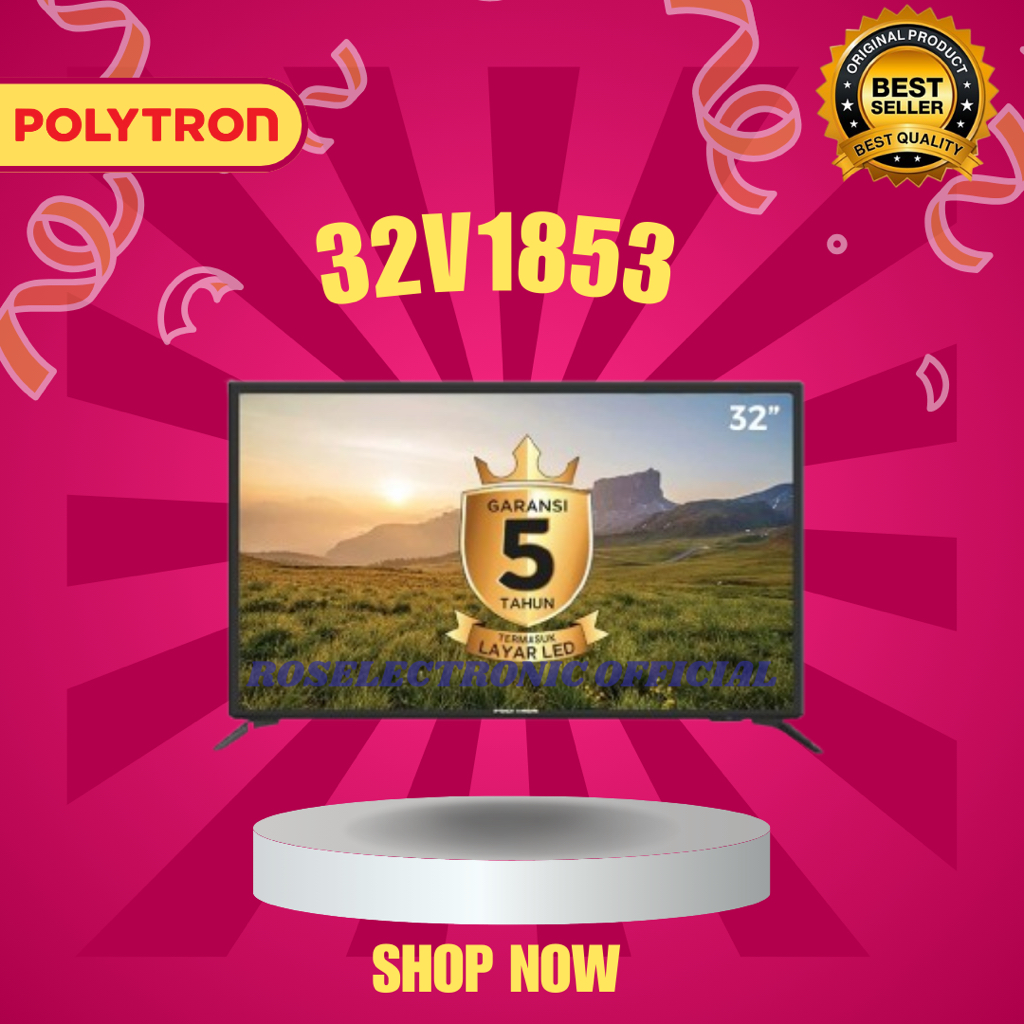 POLYTRON LED TV 32 inch PLD 32V1853 Digital TV (DVB-T2)/POLYTRON LED 32 INCH DIGITAL USB MOVIE/ORI