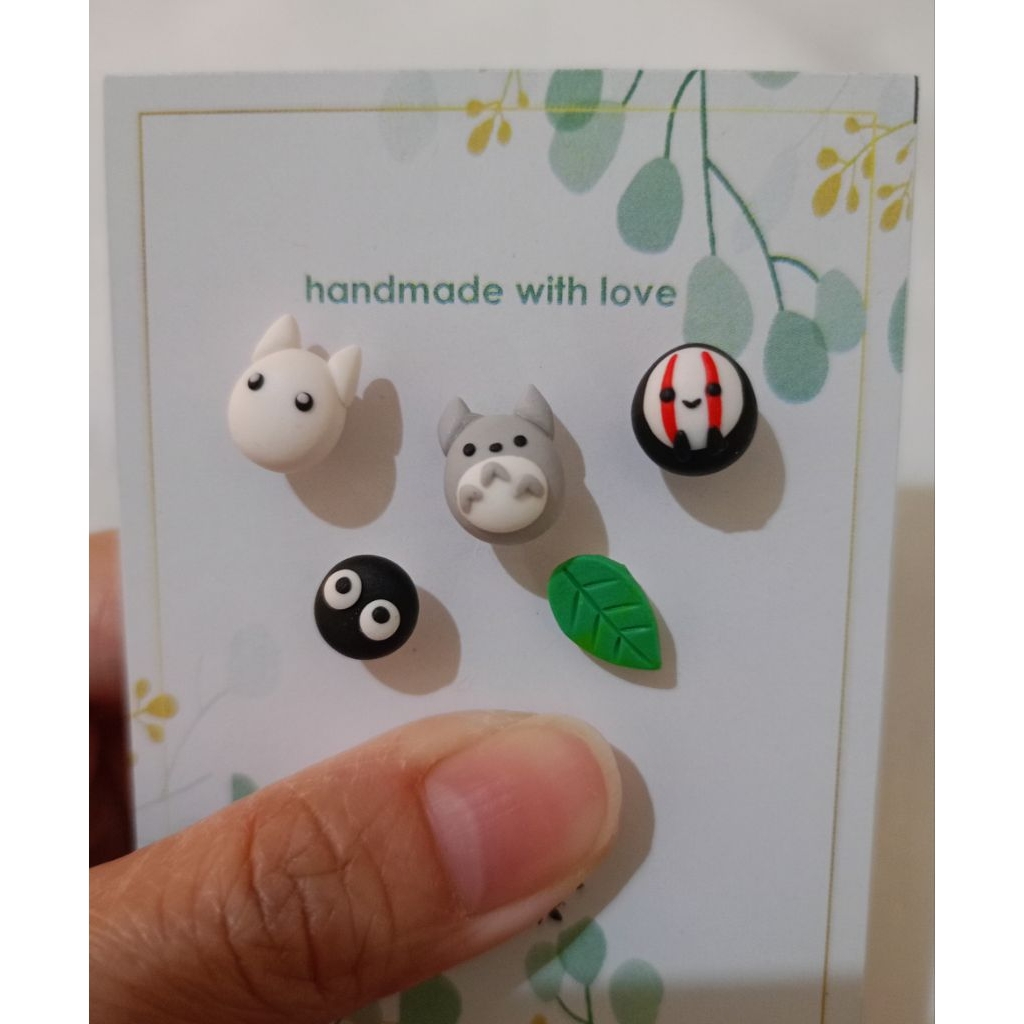 Anting clay totoro anting totoro clay earring totoro