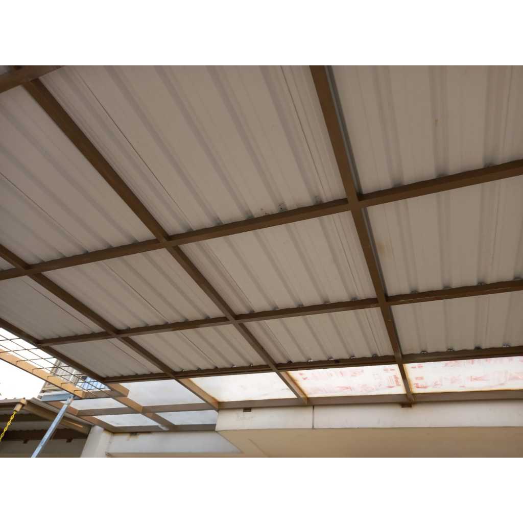 Kanopi teras rangka besi hollow atap upvc