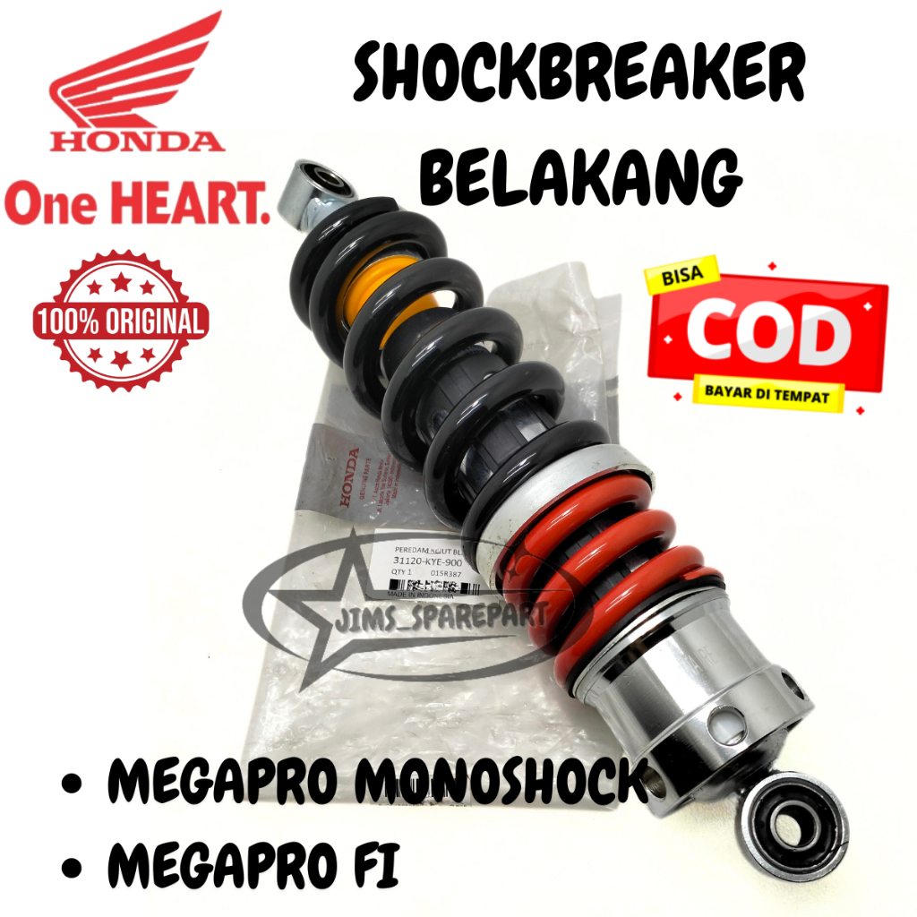 SHOCKBREAKER BELAKANG HONDA KYE MEGAPRO MONOSHOCK FI KUALITAS ASLI AHM ORI HGP PEREDAM KEJUT SHOCK S