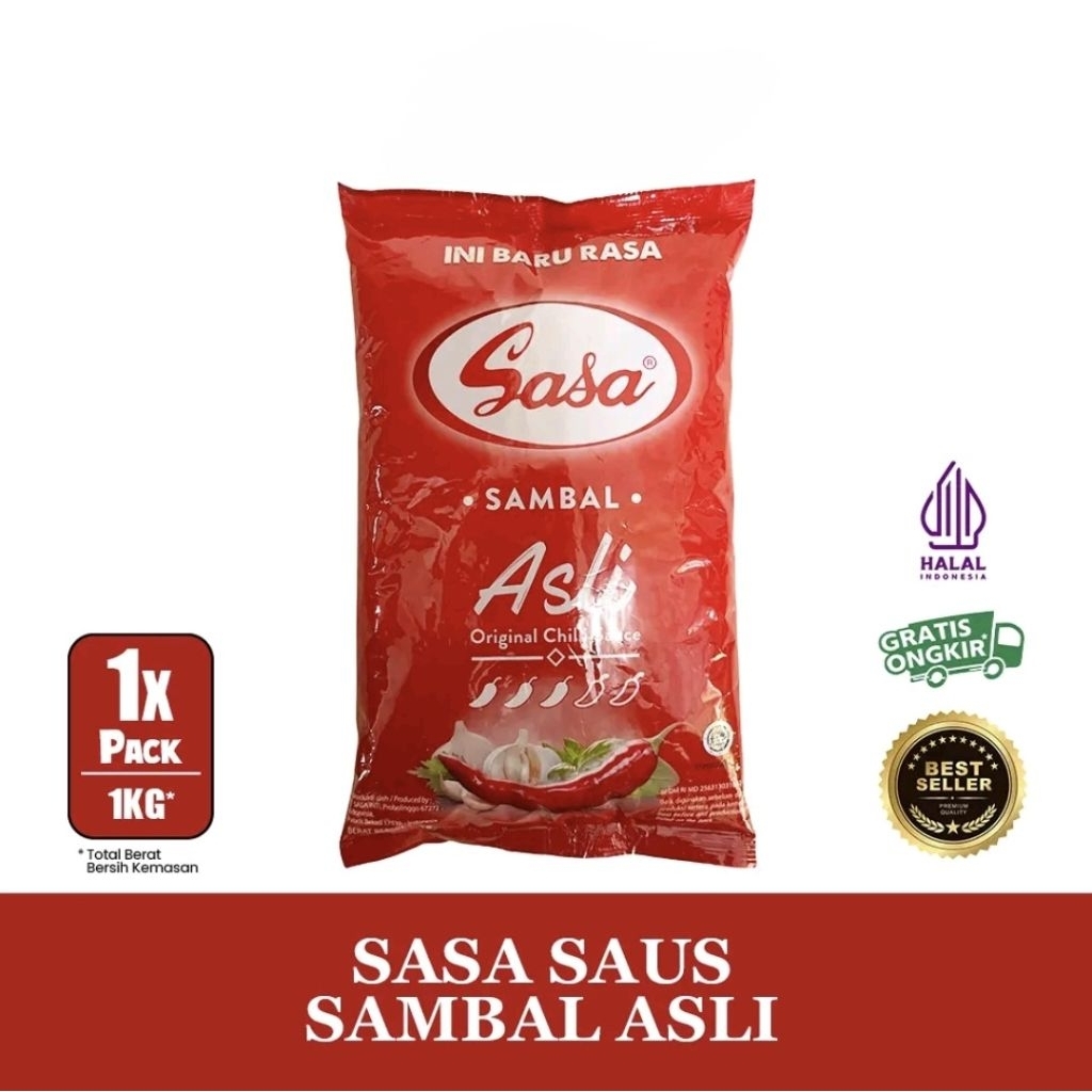

SASA SAUS SAMBAL ASLI 1KG / SAUS SAMBAL REFIL 950GR