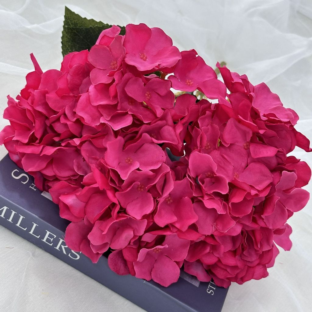 Bunga Hortensia Jumbo Artificial hydrangea bunga artificial dekorasi 5 cabang-penjualan grosir