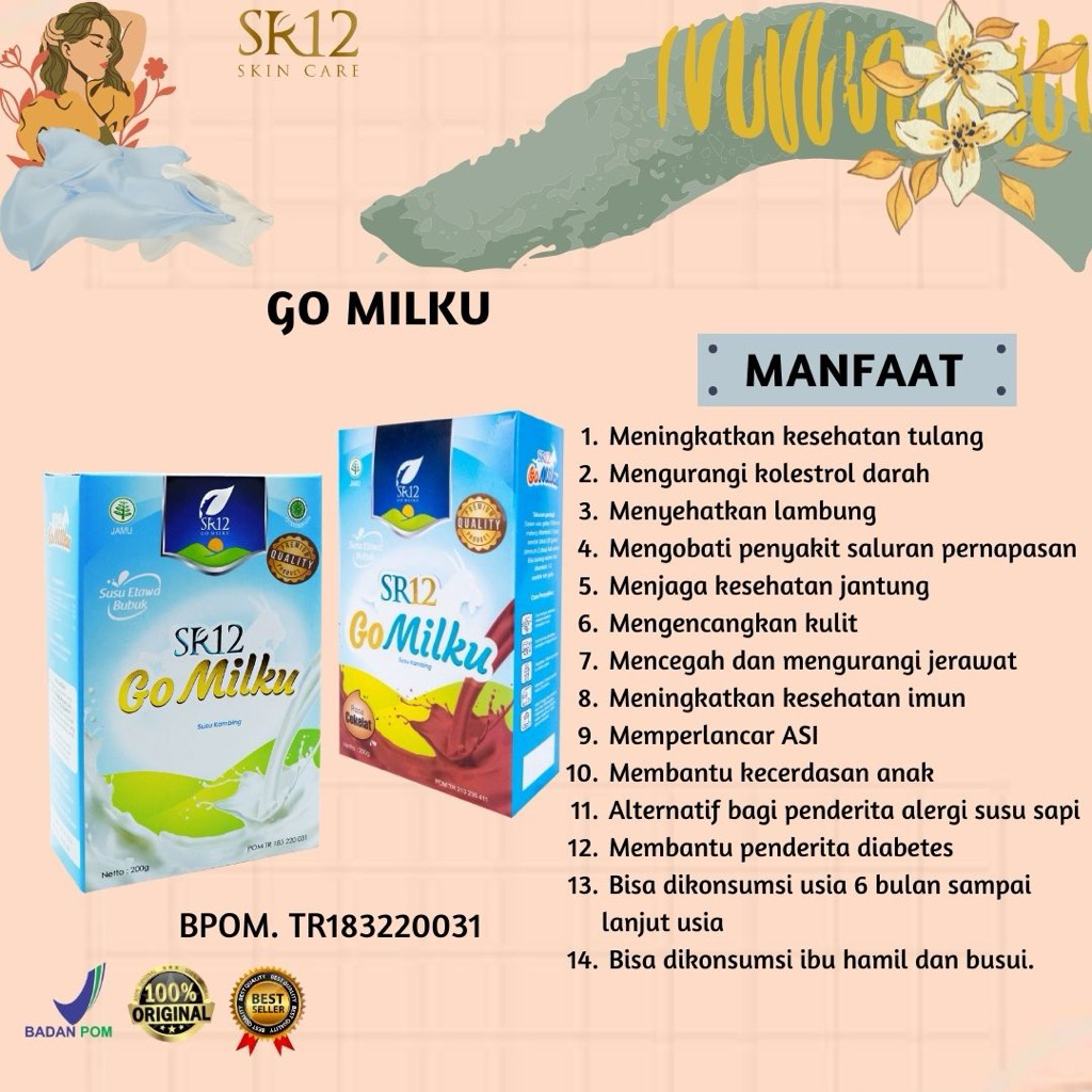 

Gomilku SR12 Original Susu Kambing Etawa Kombinasi Mengandung Banyak Manfaat Untuk Kesehatan Tubuh
