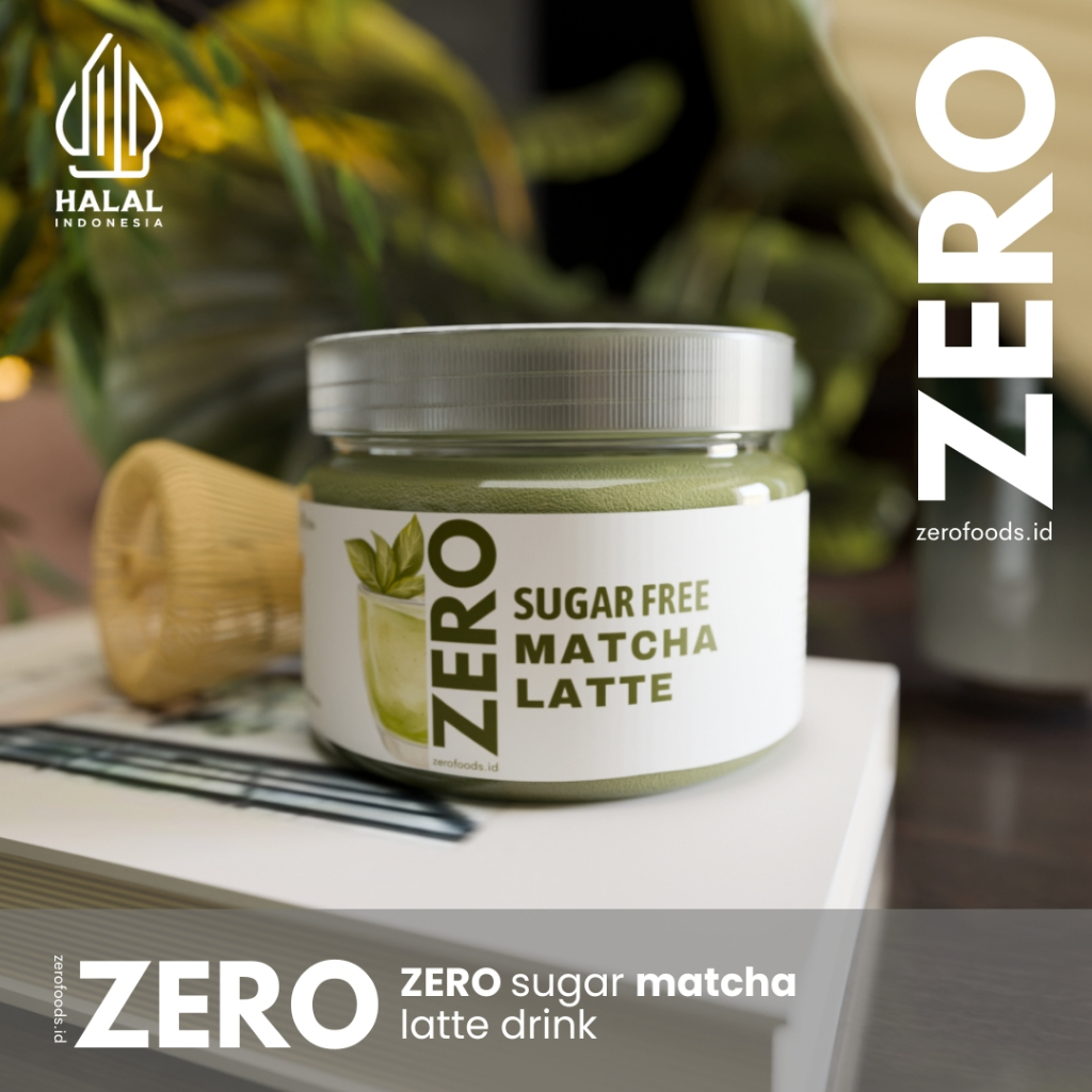 

SUGAR FREE Zero Matcha Latte - Bubuk Matcha Premium Jepang TANPA GULA - Superfood Antioksidan 150g