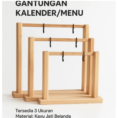 

Stand Gantungan Menu | Stand Kalender Vintage