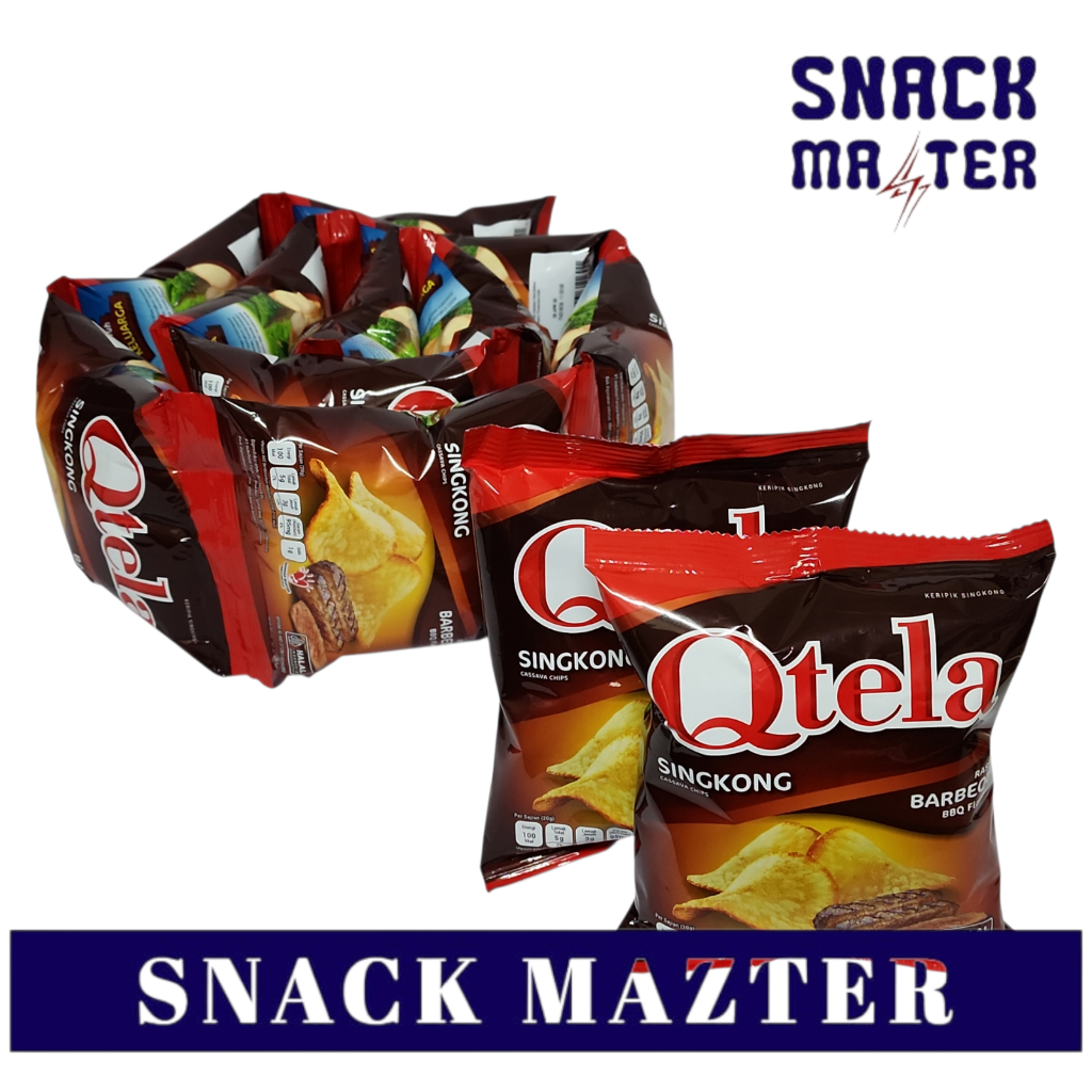 

Qtela Singkong Barbeque RENCENG - Netto 23gr x 10 bks