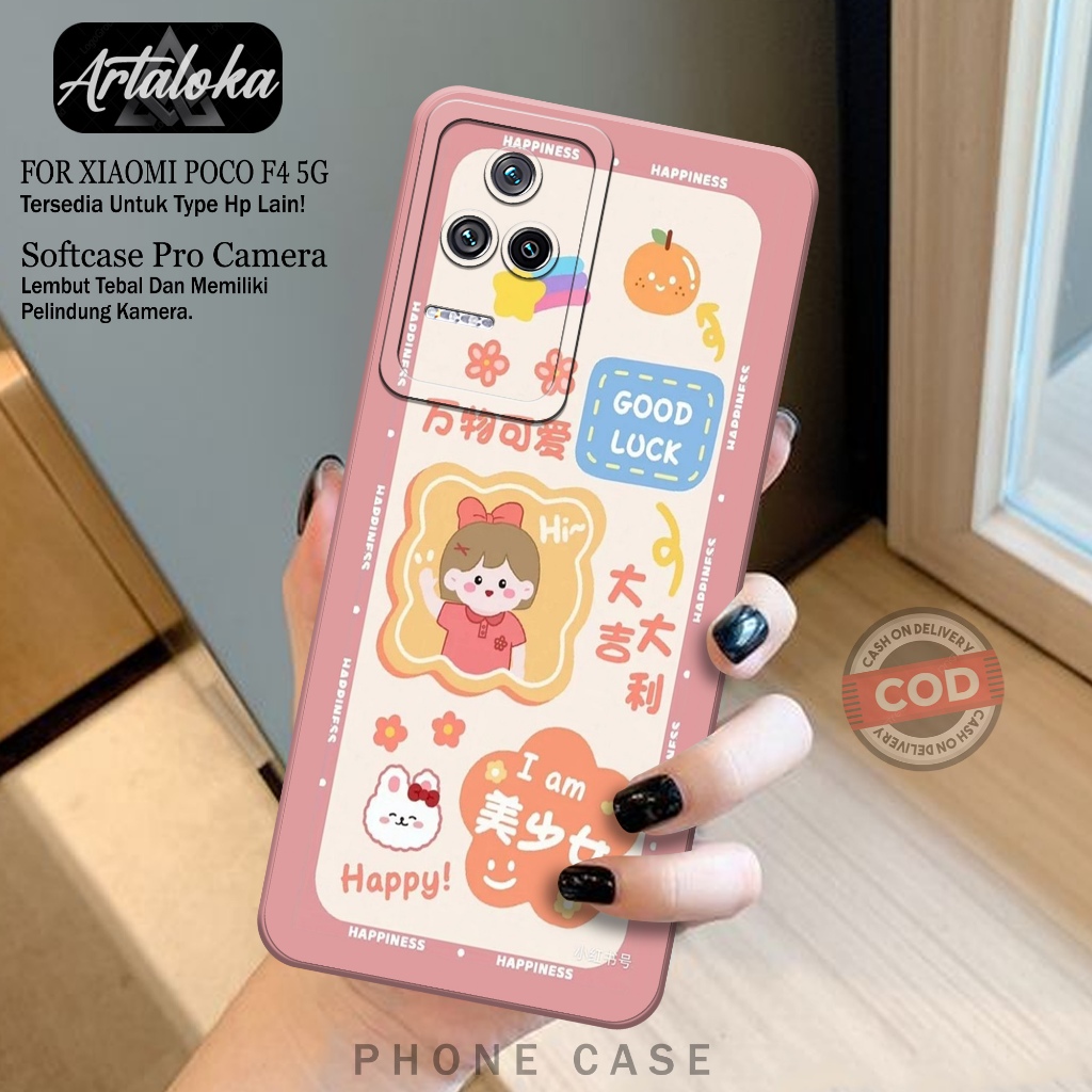 Softcase Hp Xiaomi Poco F4 5G Fashion Case Kartun Case Poco F4 5G Silikon TPU Pro Camera Casing Poco
