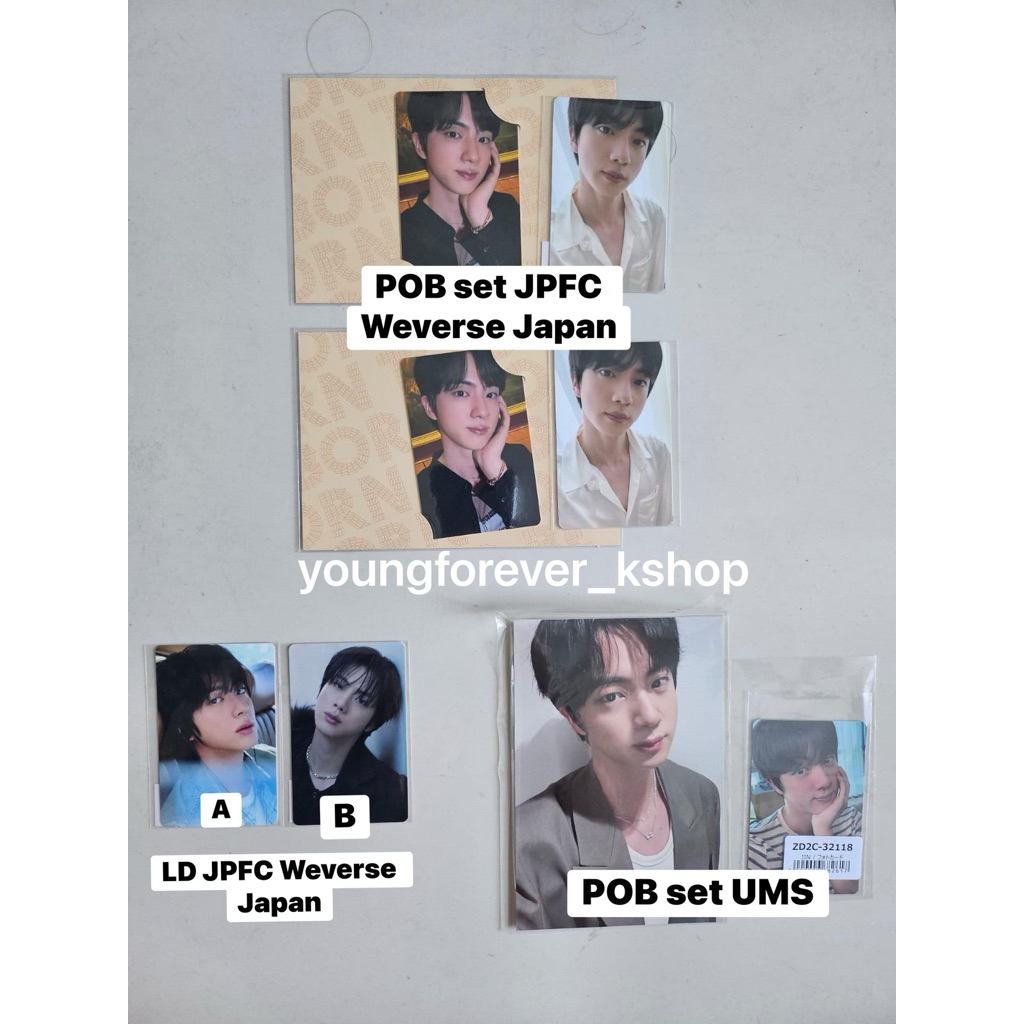 [READY INA] POB set & Photocard Lucky Draw JPFC Weverse Japan & UMS BTS Jin Echo